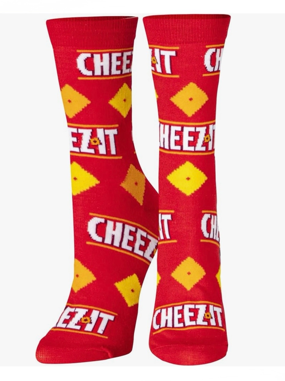 Odd Sox Cheez It Novelty Crew Crazy Socks Ladies Shoe Size 5-10